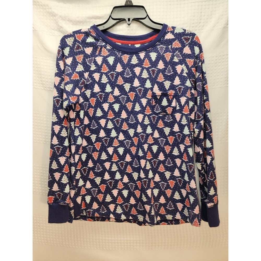 Cuddl Duds Pajama Top Womens Size XS Christmas Trees Super Soft